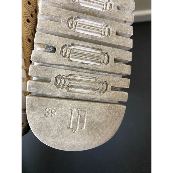 Ilsa Jacobsen Women Beige Tulip Shoes 39 Size 9 Laser Cut Slip-On Comfort Cream - Picture 3 of 15